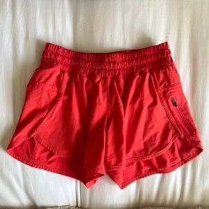 Lululemon Track That Short - Bright Red Size 6
